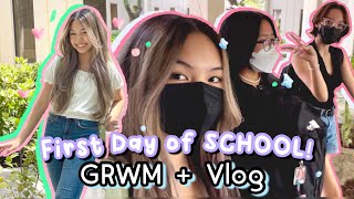 FIRST DAY OF SCHOOL GRWM  Vlog [upl. by Navanod304]