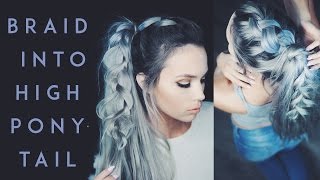 Braided Ponytail Tutorial  Kirsten Zellers [upl. by Knuth]