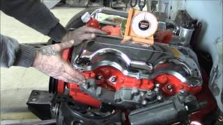 How to install a 409 Big Block in a tri 5 Chevy or a 55 Pontiac [upl. by Arihsat]