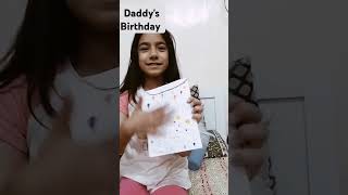 Daddys Birthday card Made by daughter with love birthdaycard [upl. by Killion325]