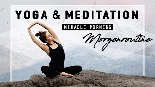 Yoga amp Meditation Morgenroutine  Selbstbewusst Positiv amp Dankbar in deinen Tag starten [upl. by Firahs]