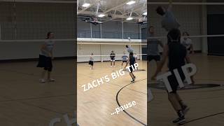 Setter dump volleyball volleyballlife tip jump athletes vertical college mensvolleyball [upl. by Nnadroj]