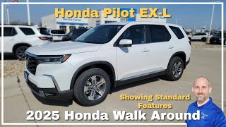 2025 Honda Pilot EXL Walkaround Standard Features Demo [upl. by Dnomaj662]