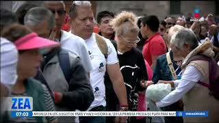 Devotos hacen fila para visitar reliquia de San Judas Tadeo en la Catedral de la CDMX  Paco Zea [upl. by Esimehc556]