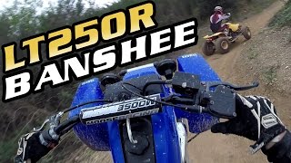 Banshee 350 and LT250R Riding on Trail 19 [upl. by Ecirpac]