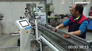 Medical tube extrusion line with bubble production startup [upl. by Huntington]