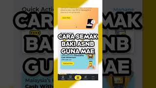 Cara Semak Baki ASNB Dalam MAE by Maybank2u [upl. by Yttocs]