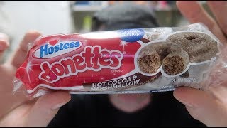 Limited Edition Hostess Hot Cocoa amp Marshmallow Donettes Review [upl. by Nosyaj]