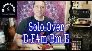 Backing Track D Fm Bm E Jam along on Guitar 4625 chord progression in the Key of A [upl. by Paget]