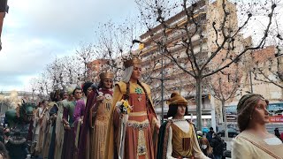 Els gegants de Lleida Lo Marraco i els capgrossos a la cavalcada dels Reis Mags dOrient 2022 [upl. by Cannell]