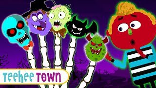 Spooky Finger Family  Spooky Scary Skeleton Songs For Kids  Teehee Town [upl. by Payton]