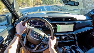 2023 GMC Sierra 1500 AT4X  POV Canyon Drive Binaural Audio [upl. by Atteragram]