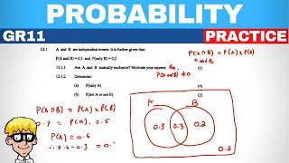 Probability Grade 11 Practice [upl. by Naeerb]