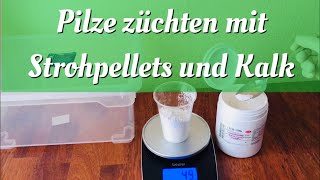 Speisepilze züchten mit Strohpellets und Kalk [upl. by Ender]