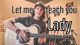 Brett Young  LADY  Basic GUITAR LESSON [upl. by Abita]