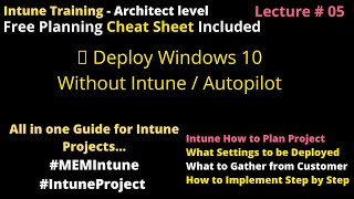 Deploy Windows 10 Without Autopilot with Intune [upl. by Cataldo755]