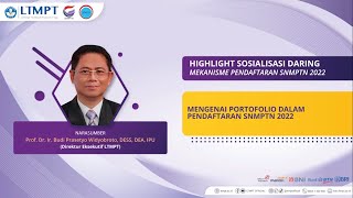 HIGHLIGHT SOSIALISASI DARING MENGENAI PORTOFOLIO DALAM SNMPTN 2022 [upl. by Hanni415]