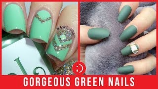 Green Nails Compilation  Best New Nail Art Designs 2018 [upl. by Eiresed]