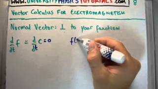 Vector Calculus for Electromagnetism 8  The Normal Vector [upl. by Nolaf]