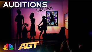 Attraction Juniors Performs Shadow Art to quotThe Lucky Onequot by Taylor Swift  Auditions  AGT 2024 [upl. by Strade]