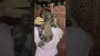 easy messy braid  hairstyle hair braid shortvideo [upl. by Adnol]