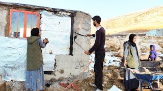 Building insulation Afshin comes to Mahins help Daral nomadic 2024 [upl. by Anayit684]