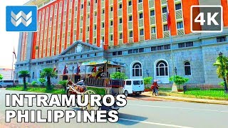 4K Intramuros Historic Walled City in Manila Philippines  Walking Tour amp Travel Guide 🇵🇭 [upl. by Ellenid406]