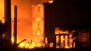 Abandoned Woonsocket chemical mill to be demolished Tuesday after massive fire [upl. by Ellwood]