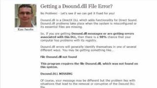 Dsounddll Error Fix  Dsounddllcom [upl. by Akemed]