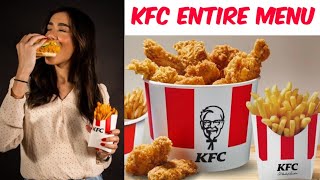 KFC Entire Menu  Kentucky Fried Chicken  KFC Arabia [upl. by Pizor]