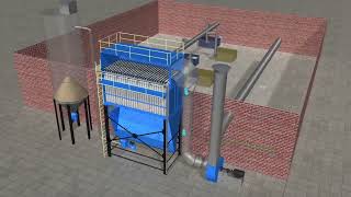 3d animation Dust collectors system  Bag Filter working principle  Jet Filter [upl. by Strickler]