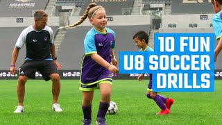 10 Best U8 Soccer Drills  Fun Soccer Drills by MOJO [upl. by Ainivad]