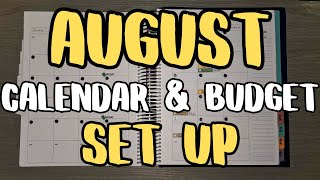 August 2024 Monthly Budget amp Calendar Set Up  Zero Based Budget  Budget With Me  Low Income [upl. by Nordine]