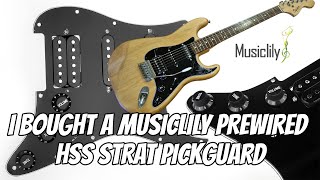 I just bought a cheap prewired HSS pickguard by Musiclily for my Squier Affinity [upl. by Claman]