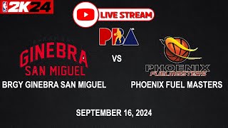 LIVE NOW BRGY GINEBRA vs PHOENIX FUEL MASTERS  PBA SEASON 49  September 16 2024  CPU vs CPU [upl. by Dressler]