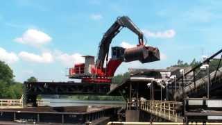 MANTSINEN  140EF Material Handler Coal unloading [upl. by Ennahteb]