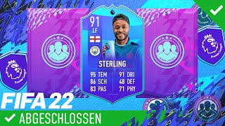 POTM STERLING SBC 🤔😱 Lohnt sich die STERLING POTM SBC der PREMIER LEAGUE  FIFA 22 Ultimate Team [upl. by Ahseer]