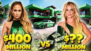 Jennifer Lopez vs Britney Spears  Who is Richer [upl. by Oretos961]