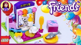 Lego Friends Party Styling with Millie  Jewel the Cat Build Review Silly Play  Kids Toys [upl. by Agretha]