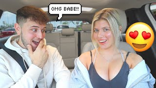 Picking My Fiancé Up With A Super Push Up Bra On To See His Reaction [upl. by Nehemiah771]