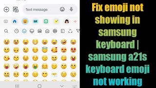 Fix emoji not showing in samsung keyboard  samsung a21s keyboard emoji not working [upl. by Sorips245]