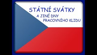 Víte to  Státní svátky a dny pracovního klidu  proč je slavíme [upl. by Irahs]