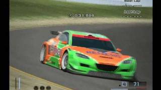 GT4 Mazda RX8 Concept LM Race Car  Infineon Raceway [upl. by Artenahs]