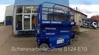 Einweisungsvideo Scherenarbeitsbühne S124 E10  SCHMID Hebebühnen Minikranvelreih [upl. by Richards303]