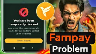 you have been temporarily blocked fampay problem fampay transaction blocked problem fampay block [upl. by Betta]