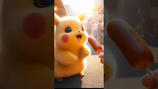 Pikachu Drops His Hotdog and Starts Crying 😢🍢pikachu youtubeshorts [upl. by Calvinna]