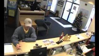 Bank Robbery Surveillance Video [upl. by Melentha822]