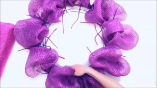 DIY Deco Mesh Flower Wreath [upl. by Oryaj472]