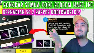 KODE REDEEM FREE FIRE HARI INI 2024 MENDAPATKAN BUNDLE OLD amp BERHADIAH SG 2 M1887 RAPPER UNDERWORLD [upl. by Aicirtak889]