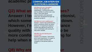 Most Common Job Interview Questions and Answers [upl. by Ytsirc208]